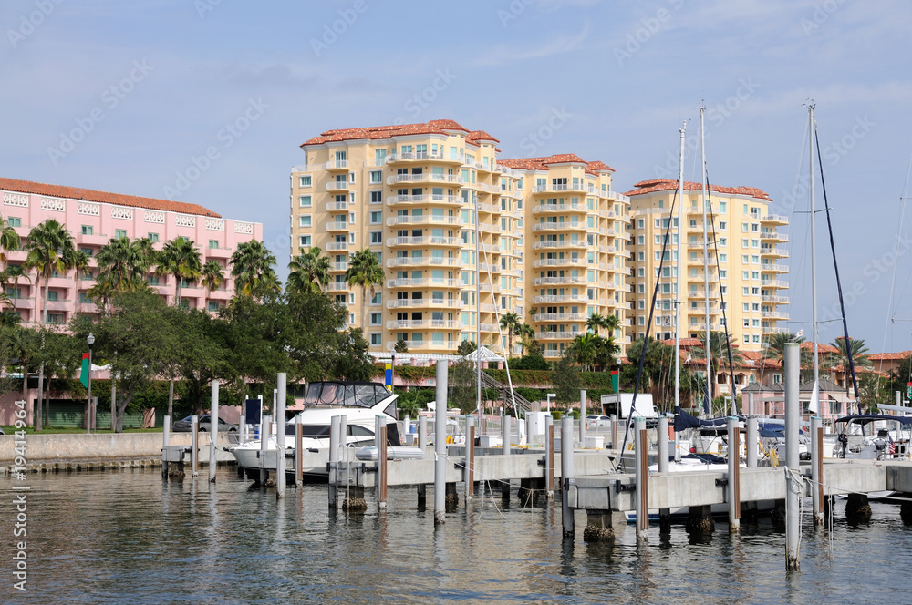 Marina in St. Petersburg, Florida USA