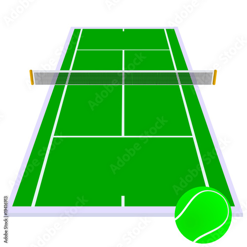 tennis court green