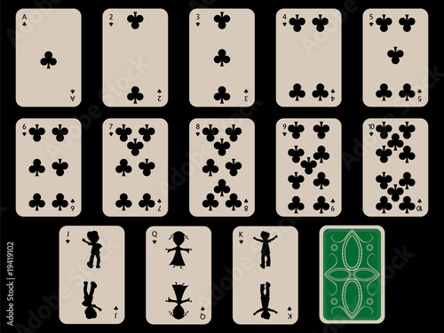 kids playing cards - clubs