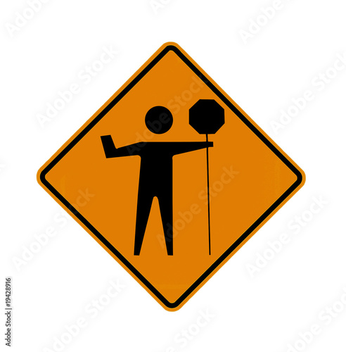 road sign - flagman