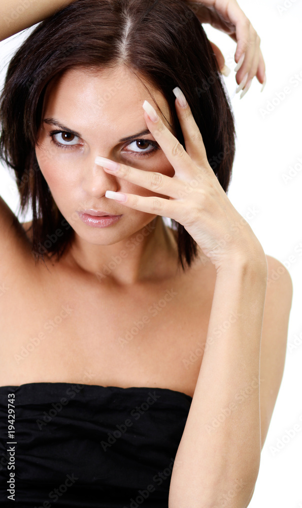 Closeup portrait of an attractive woman Closeup portrait of an attractive woman