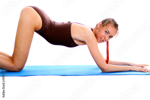 Studio portrait of a fitness girl