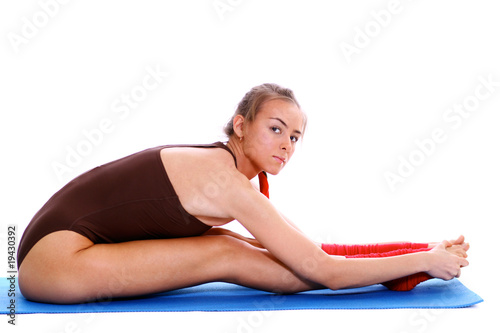 Studio portrait of a fitness girl