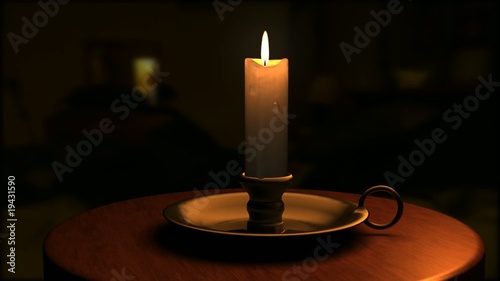 Candle flickering, 3D