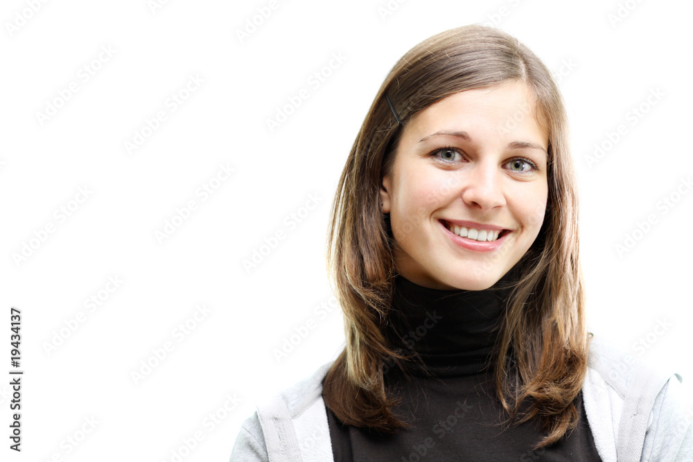 Closeup portrait of an attractive woman