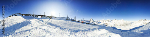 360 degree panorama with Gornergratbahn and Matterhorn © Peter Wey
