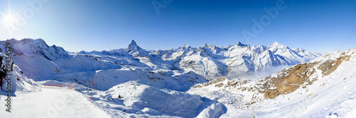 Panorama from gornergrat in winter © Peter Wey