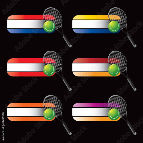 tennis ball and racket specialized banners