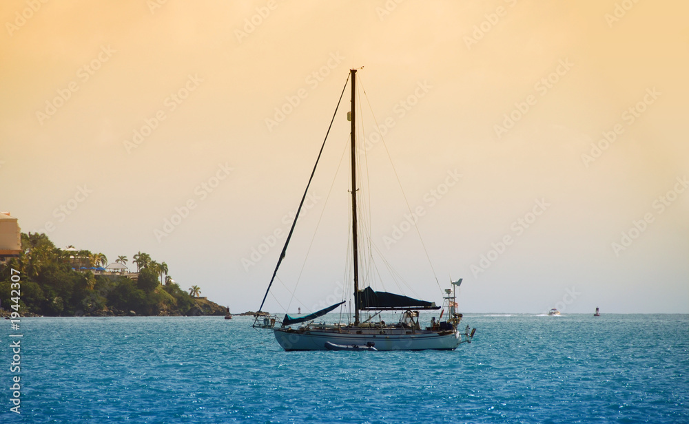Sailboat in the Caribbean