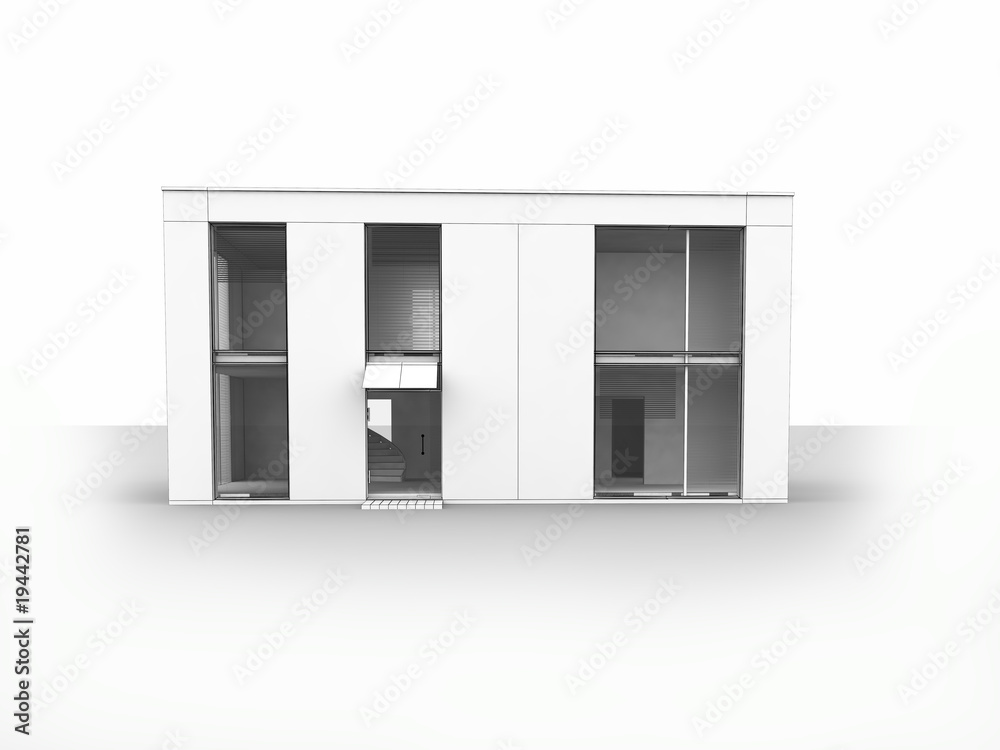 Modern house isolate Modern house isolate