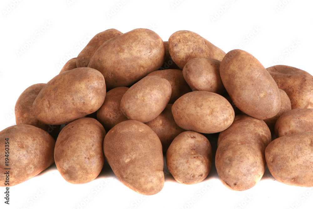 Fresh potatoes isolated on white Fresh potatoes isolated on white
