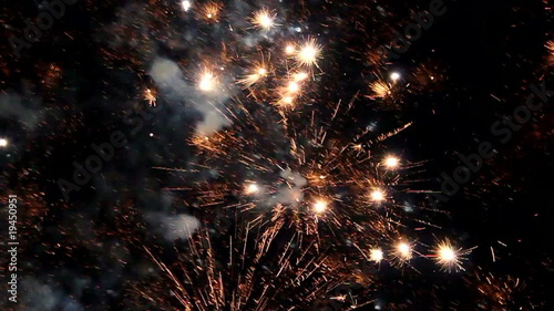Multiple explosions fireworks