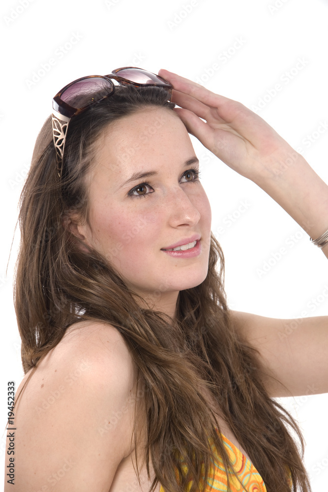 Fototapeta premium visage d'une femme brune