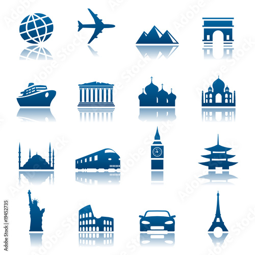 Sights & transportation icons