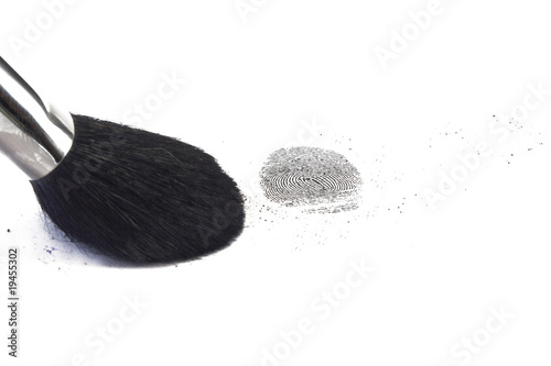 black brush and fingerprint photo