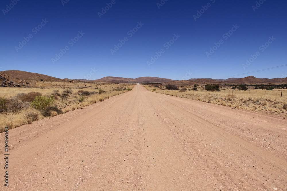 Route déserte de Namibie