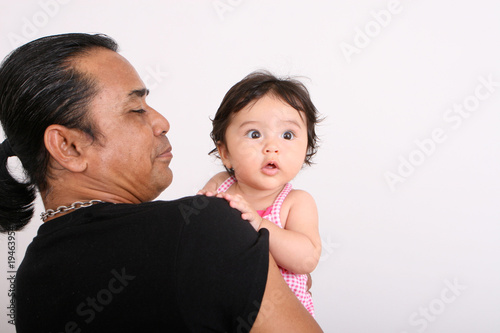 Portrait of a multi-ethnic family: Thai/American.