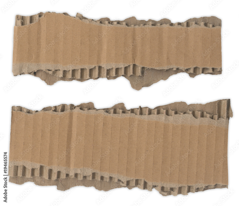 Torn Cardboard Strips