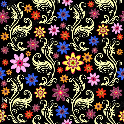 Floral seamless background (vector)