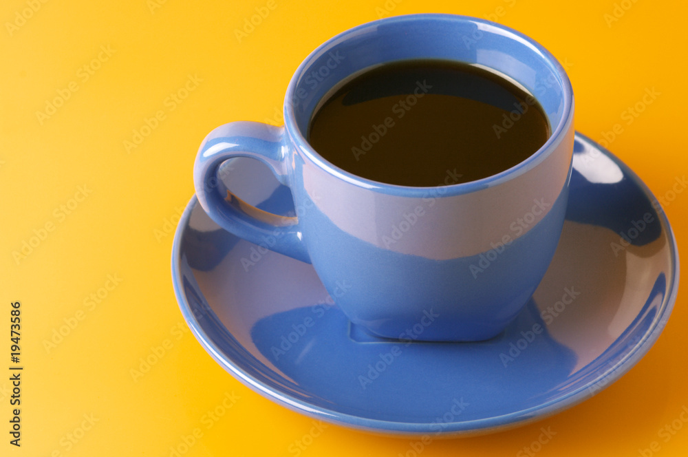Blue cup of coffee Blue cup of coffee