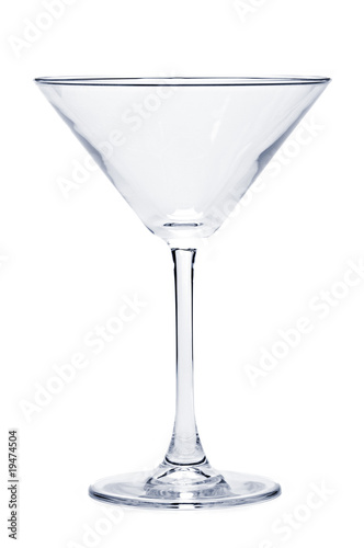 Empty martini glass