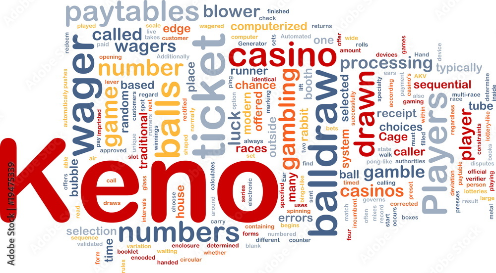 Keno gambling, background concept
