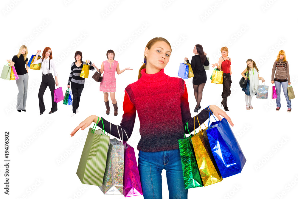 Shopping isolated group