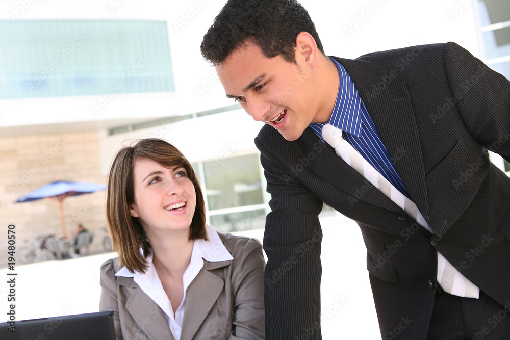 Attractive Business Team at Office Attractive Business Team at Office