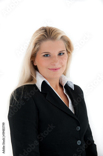 Young beautiful business woman in a suit