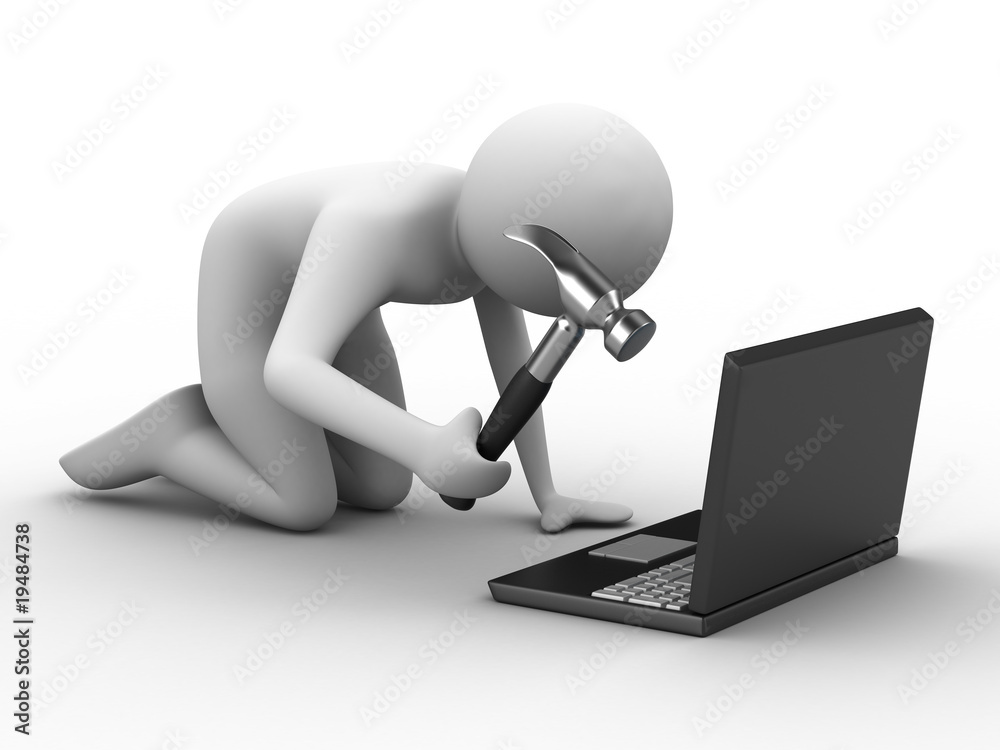 Computer technical service. Isolated 3D image Computer technical service. Isolated 3D image