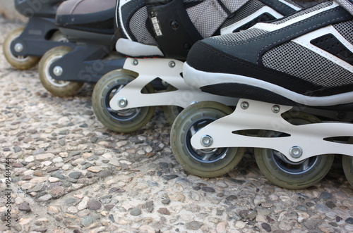 patines sobre ruedas