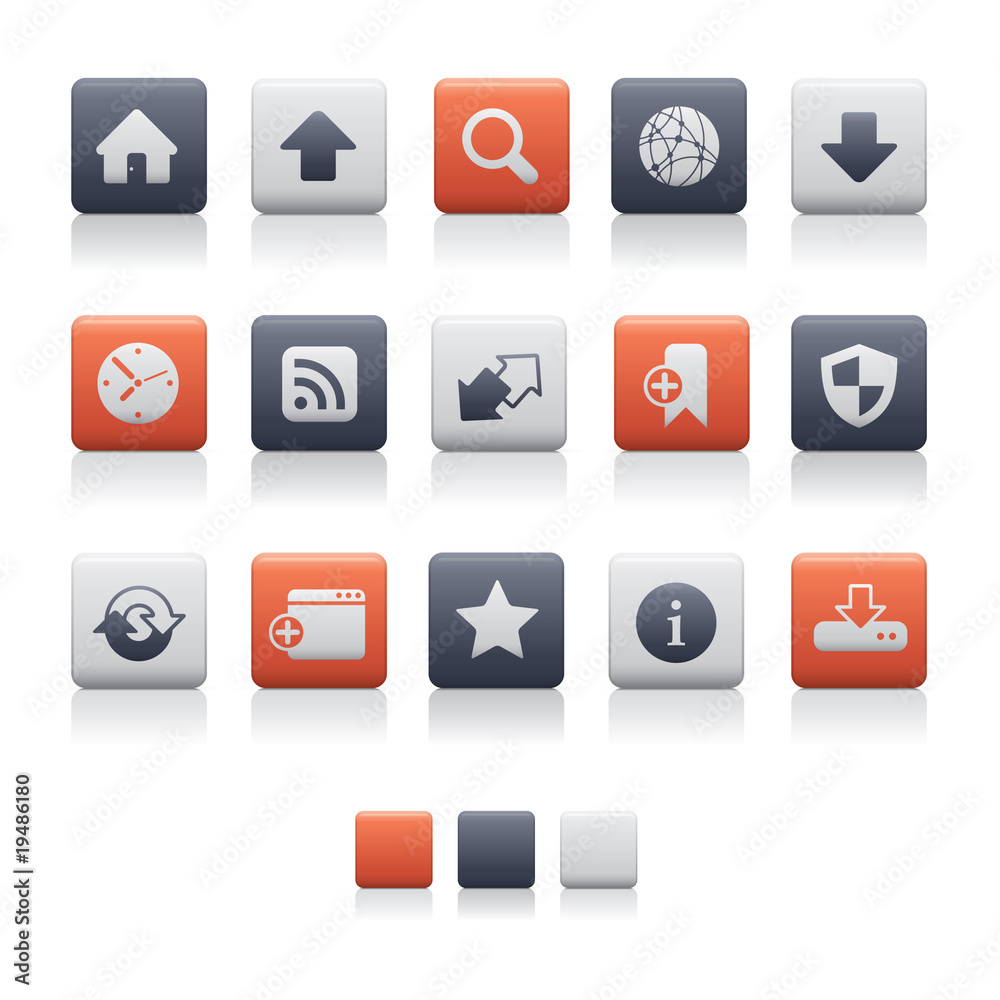 Matte Squear Icons - Web and Internet Soft