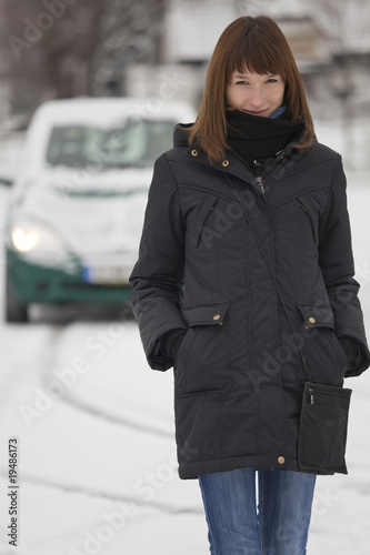 woman and car