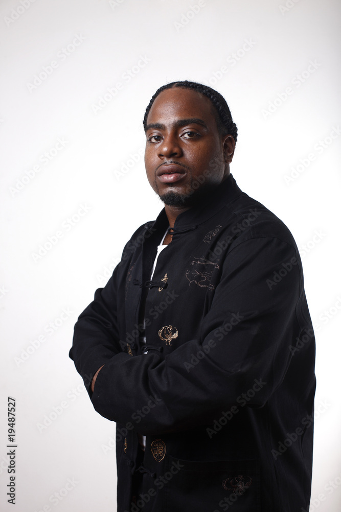 Obraz premium Portrait of a stylish young black man.