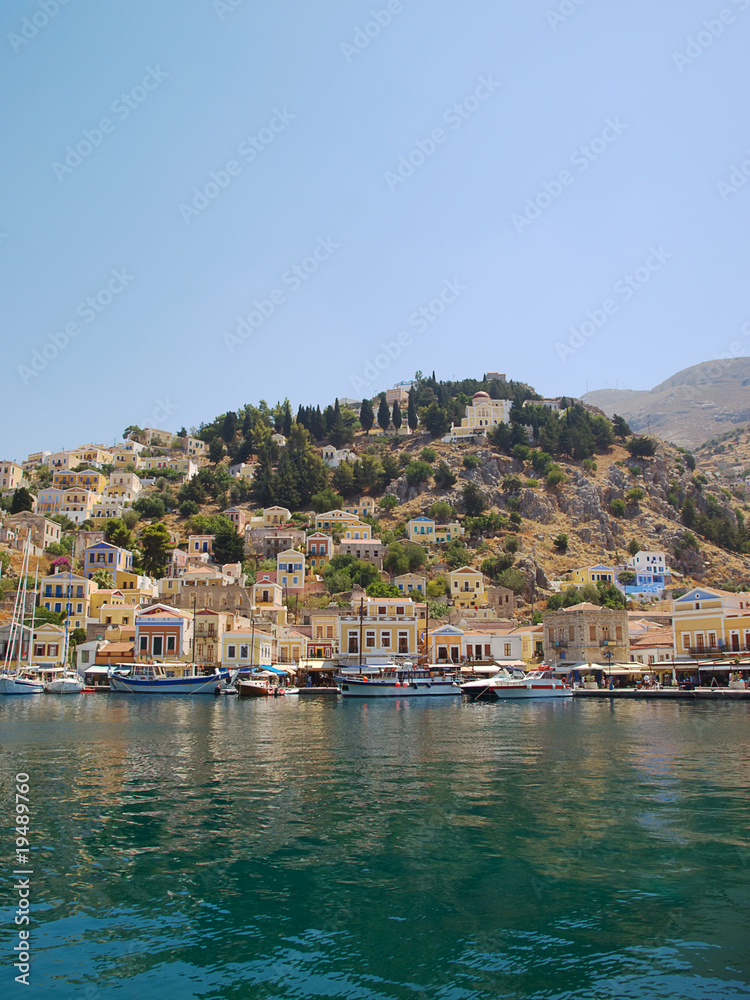 Symi town waterfront, Greece