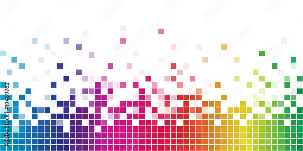 Colorful rainbow square mosaic.