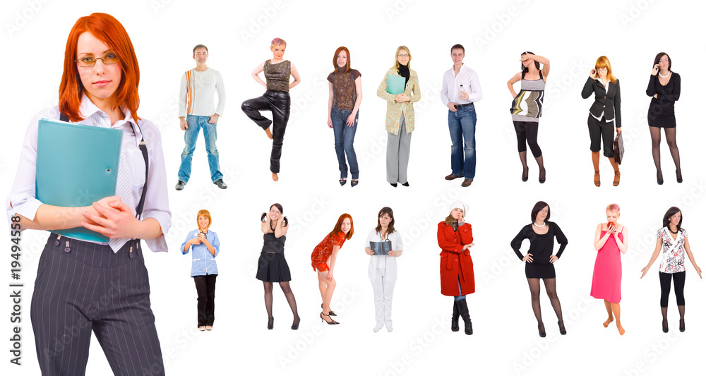 group isolated on white group isolated on white