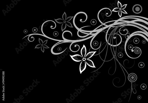 Blume, Blüte, Ranke, filigran, floral, ornamental, background