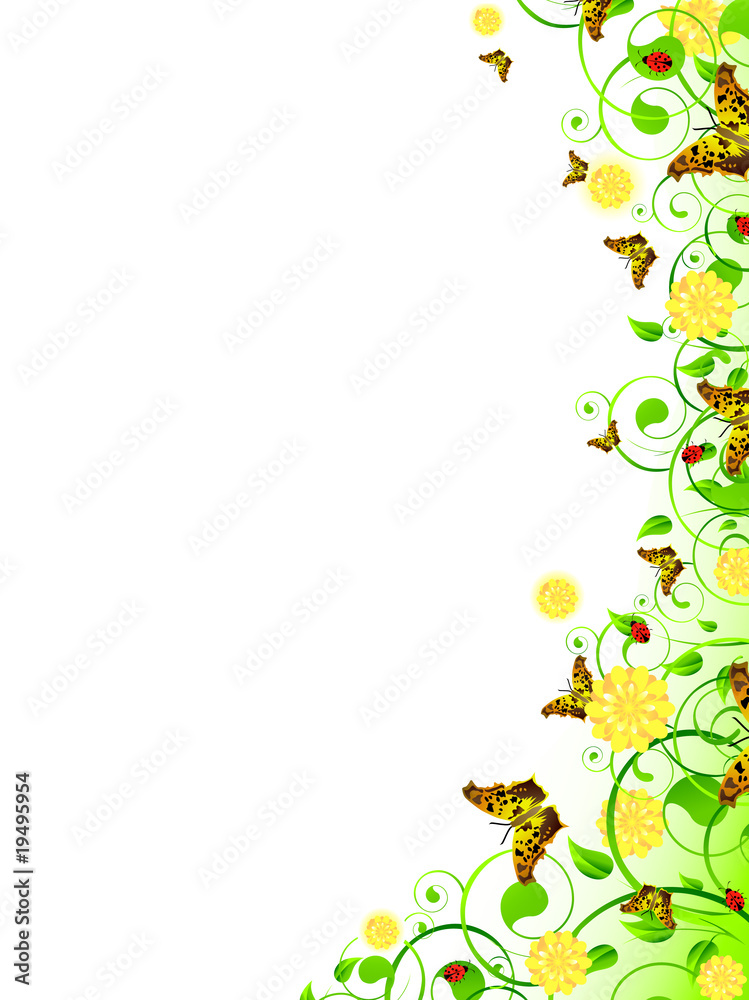 Fototapeta premium vertical floral frame