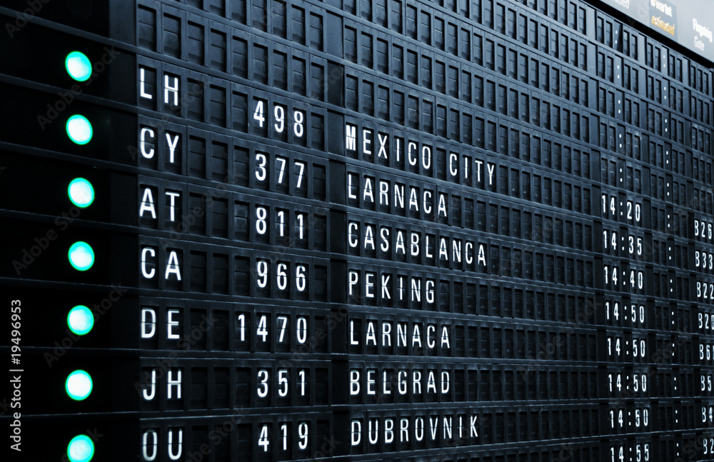 Fototapeta premium Airport departure board