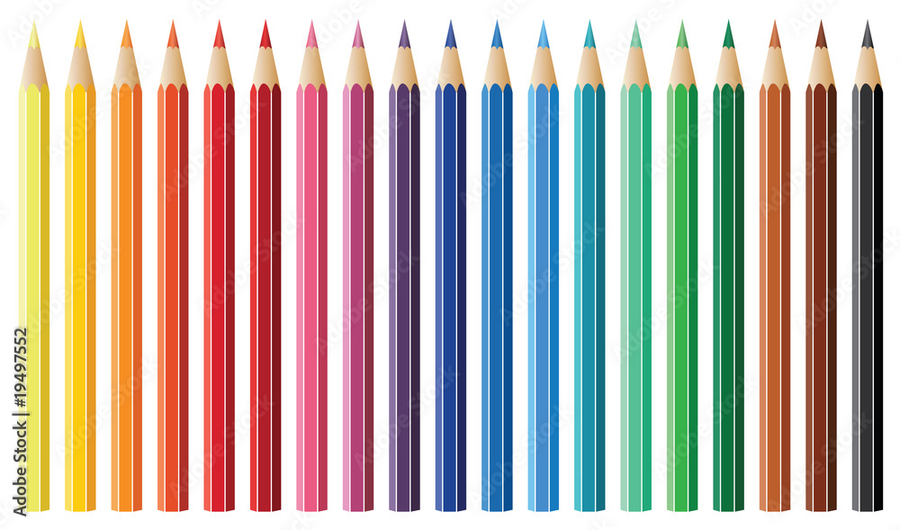 nineteen vector coloured pencils nineteen vector coloured pencils