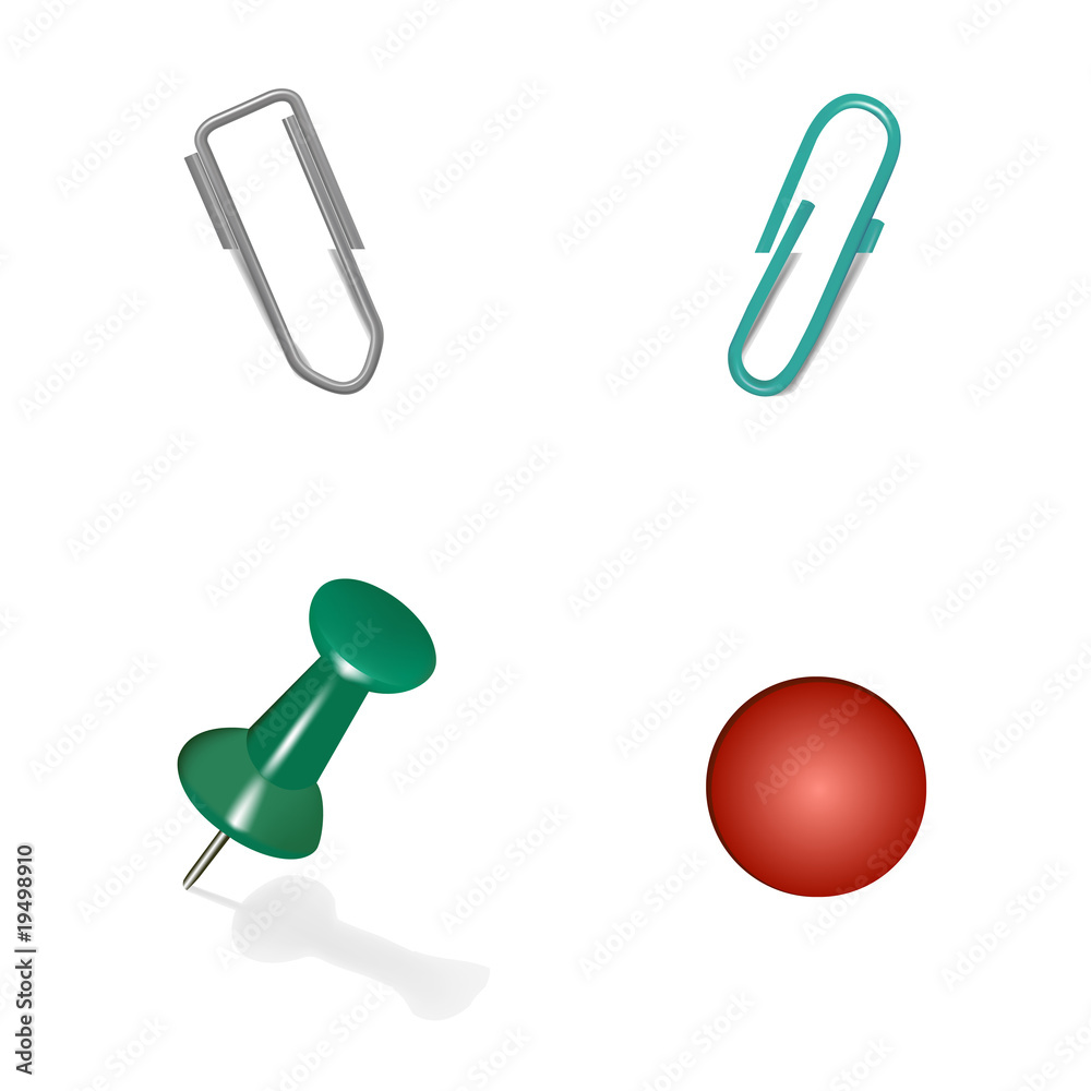 paper clip and attach tools vector isolated paper clip and attach tools vector isolated