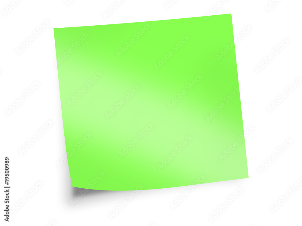 green sticky note green sticky note