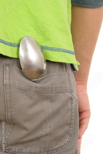 Quadro em tela Spoon lies in pocket