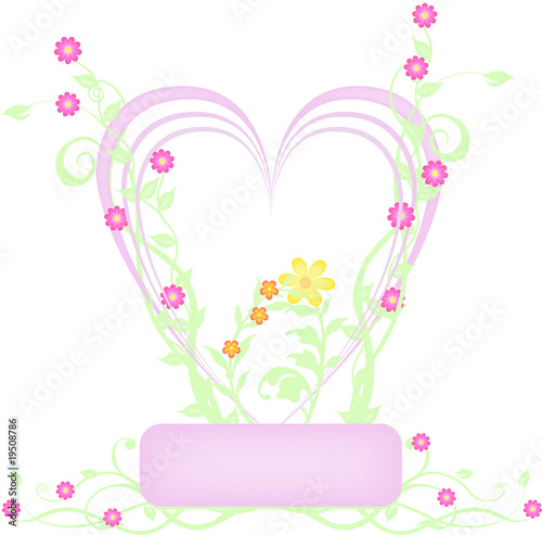 Coeur tuteur plantes fleurit