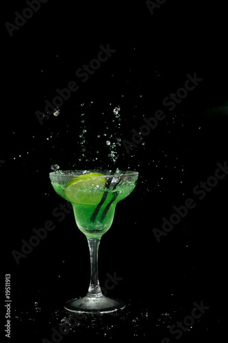 Cocktail isolated on black