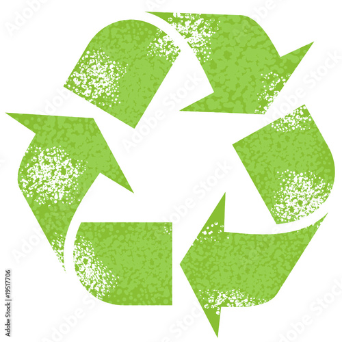 Symbole du recyclage (dégradé)