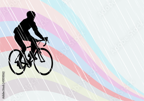 One cyclists on road