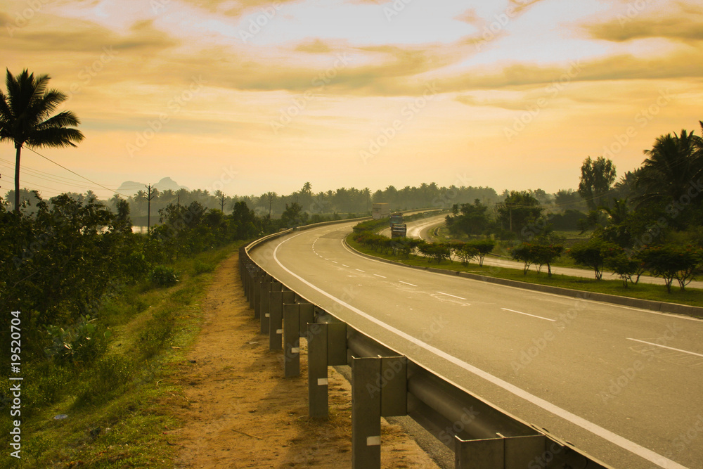 Fototapeta premium Moody Highway Scene