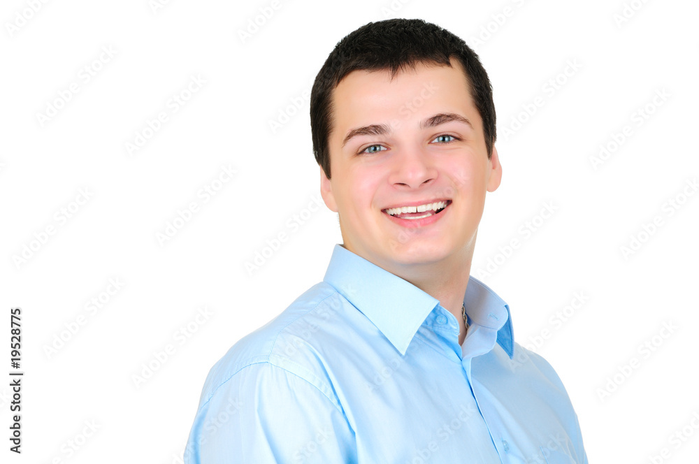 Cheerful businessman isolated on white background Cheerful businessman isolated on white background